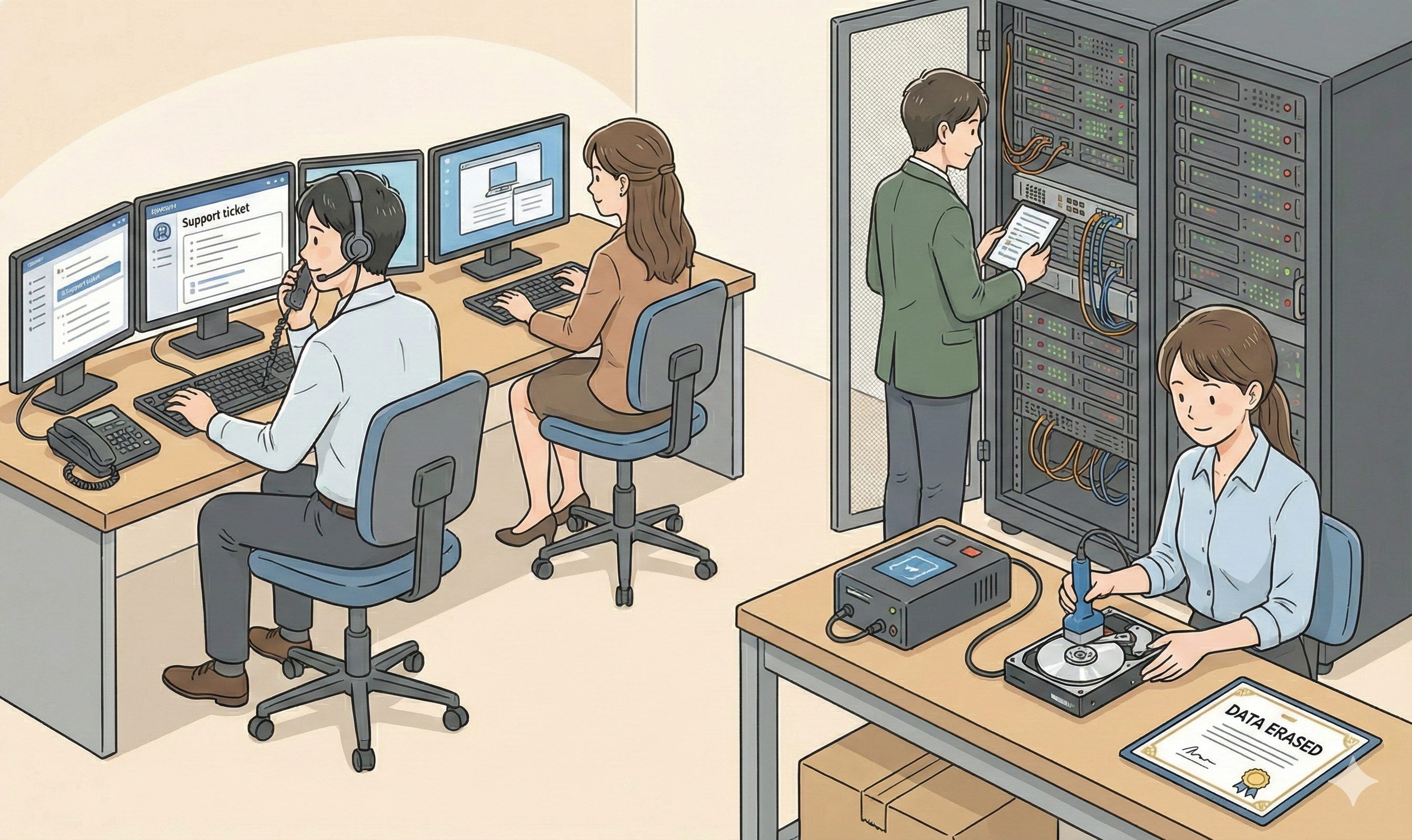 運用サポートデスクの様子