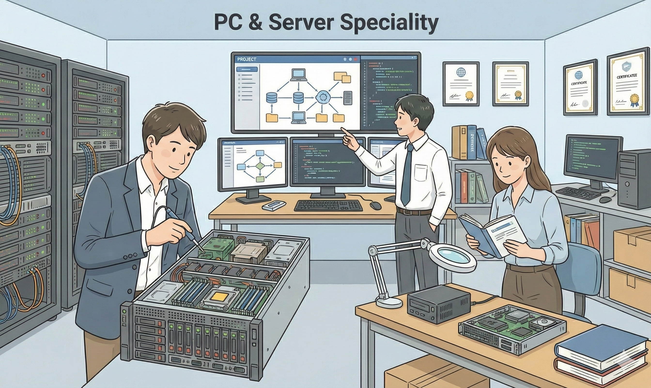 PC・サーバー特化の専門性